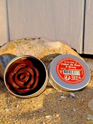 baume à lèvres framboise naturel en forme de rose – Ma Kibell