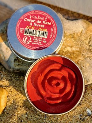 baume à lèvres rose naturel en forme de rose – Ma Kibell - CBD SA MER