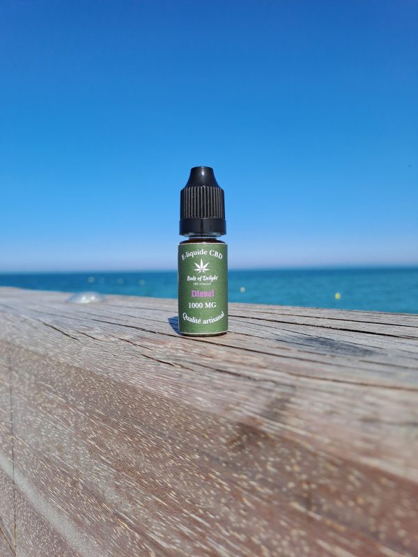 e-liquide CBD Diesel 1000 mg – fabriqué en France – saveur terreuse – flacon 10 ml