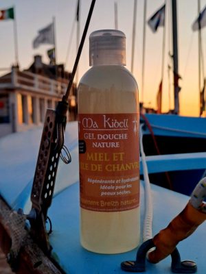Gel douche chanvre peau sèche au miel – Ma Kibell – soin bio hydratant