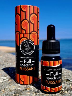 Huile CBD full spectrum 6 % – Puissante – 10 ml – Macérât bio