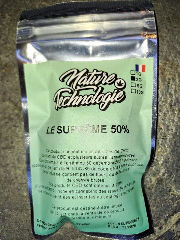 résine CBD Suprême 50% moelleuse poudreuse – hash légal CBD France